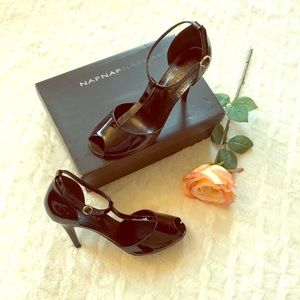French Brend NafNaf black patent pumps! New!